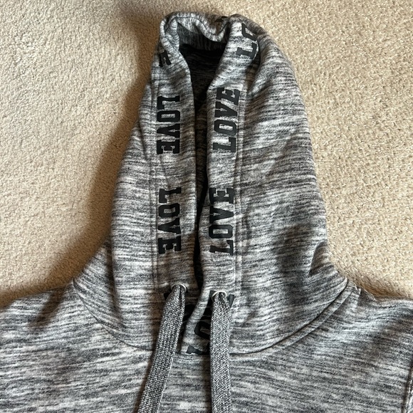 Hooded sweatshirt. LOVE around hood. Embellished sleeves. Small. Never worn! - Picture 3 of 4